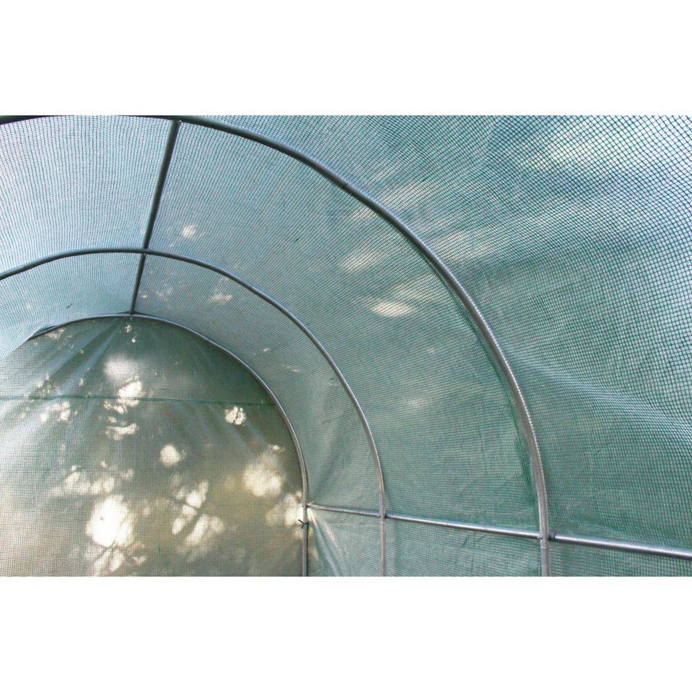 Serre de jardin tunnel acier galvanisé vert 3x6 m 18m² - HABRITA - Image 6
