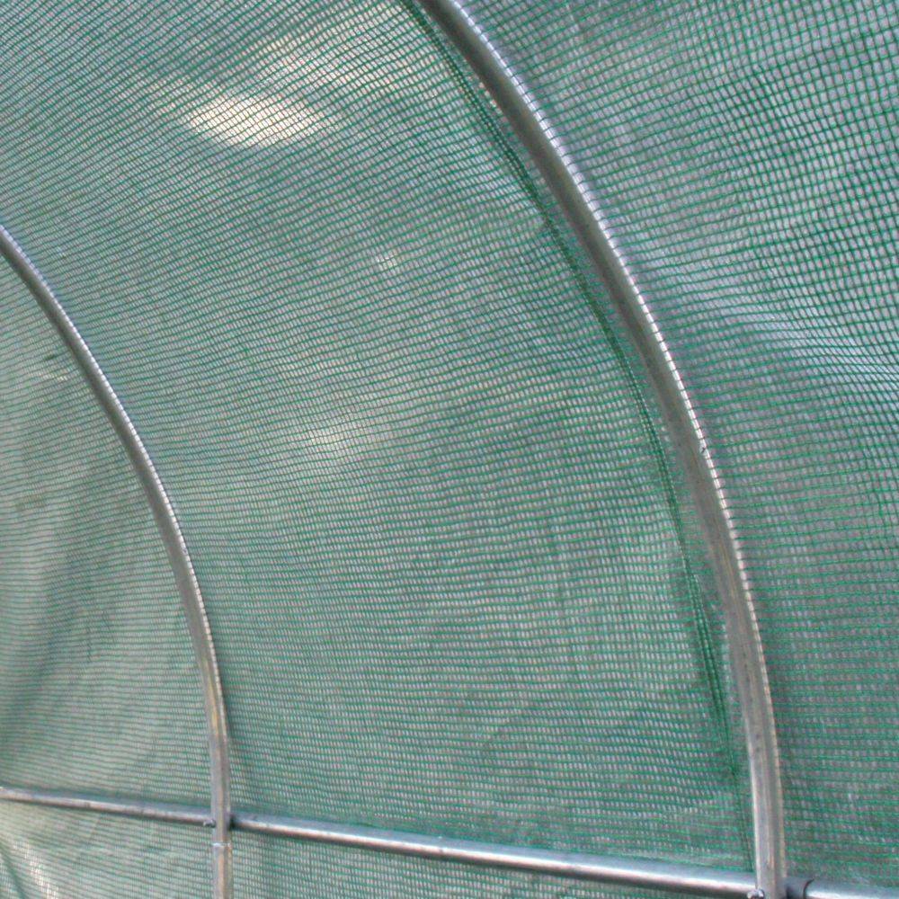Serre de jardin tunnel acier galvanisé vert 3x6 m 18m² - HABRITA - Image 8