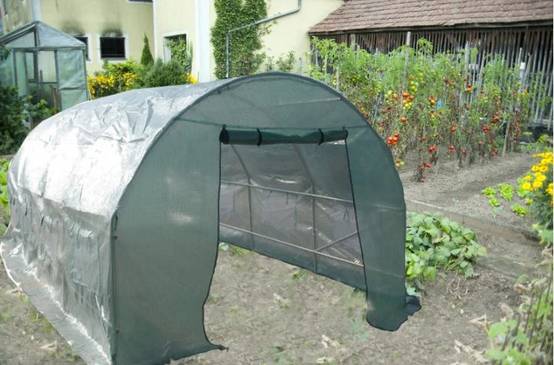Serre de jardin tunnel acier galvanisé vert 3x6 m 18m² - HABRITA - Image 12