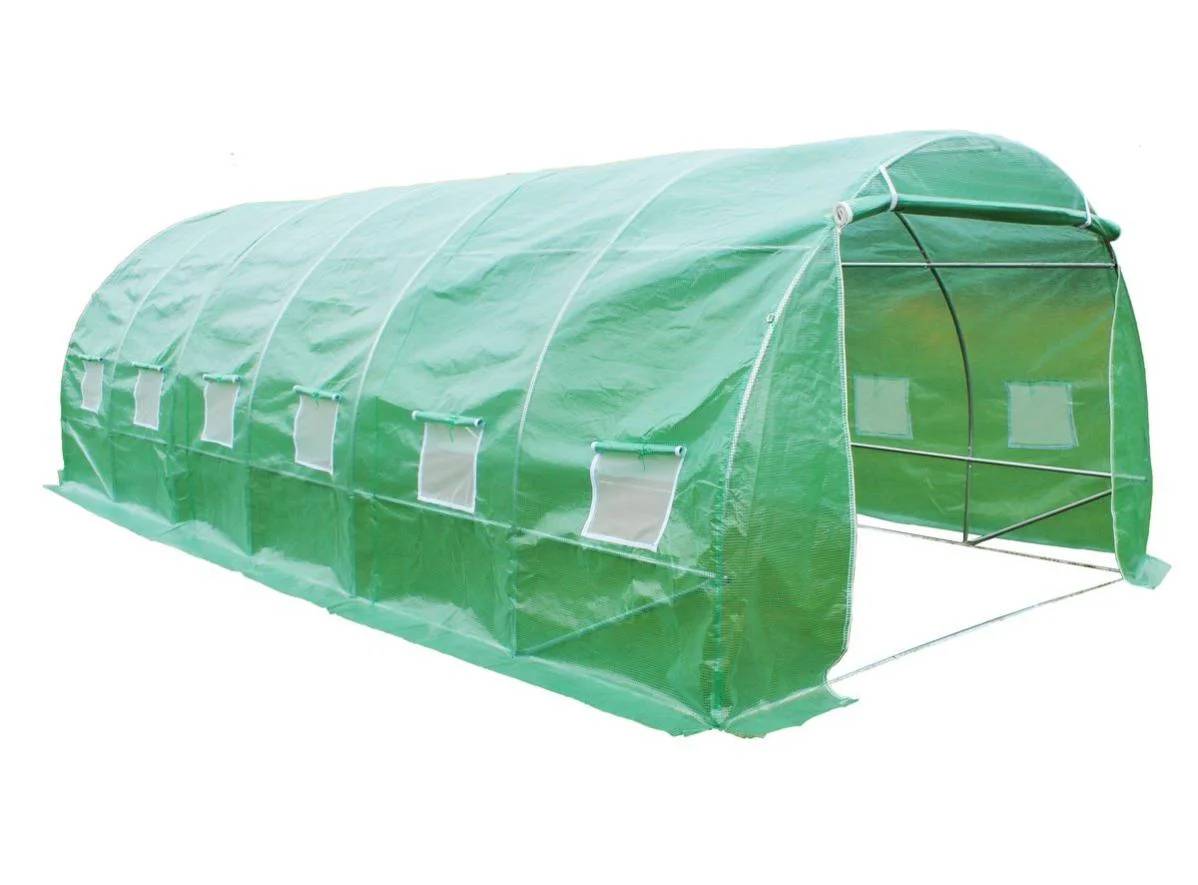 Serre de jardin tunnel acier galvanisé vert 3x6 m 18m² - HABRITA - Image 11