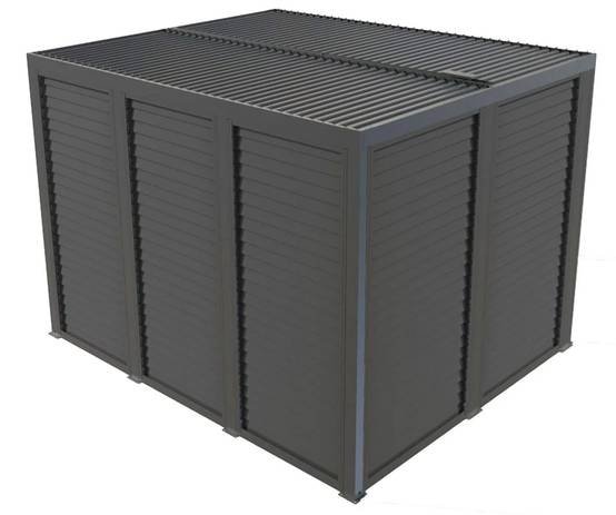 Pergola autoport. bioclim. alu Vantelles latéral. 2 côtés-10,80m2 - Image 8