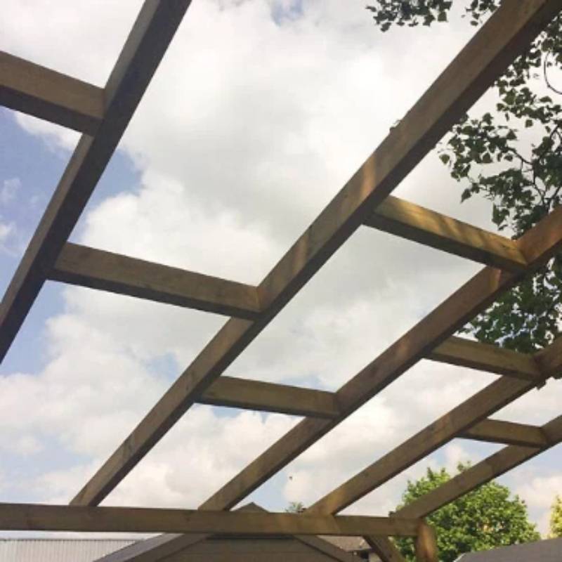 Pergola adossée bois traité 3x3 m - Image 2