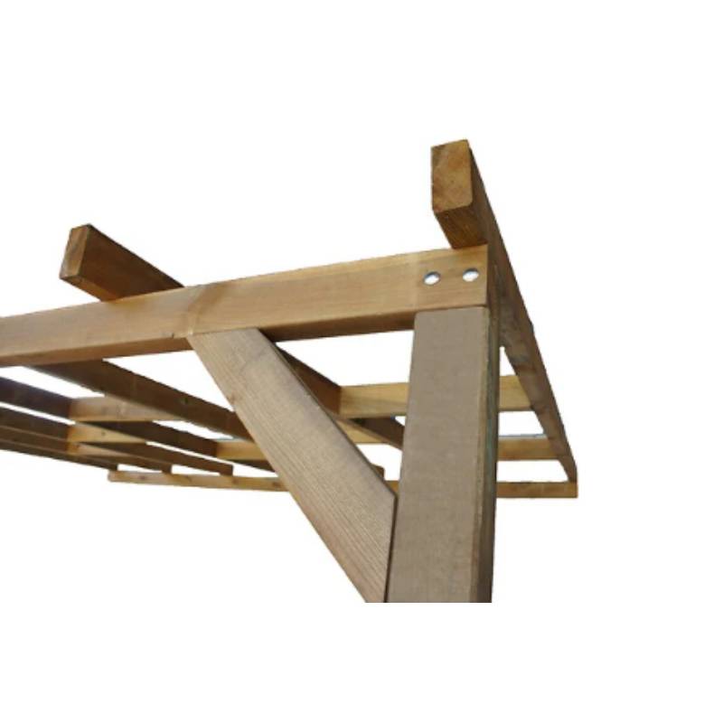 Pergola adossée bois traité 3x3 m - Image 8
