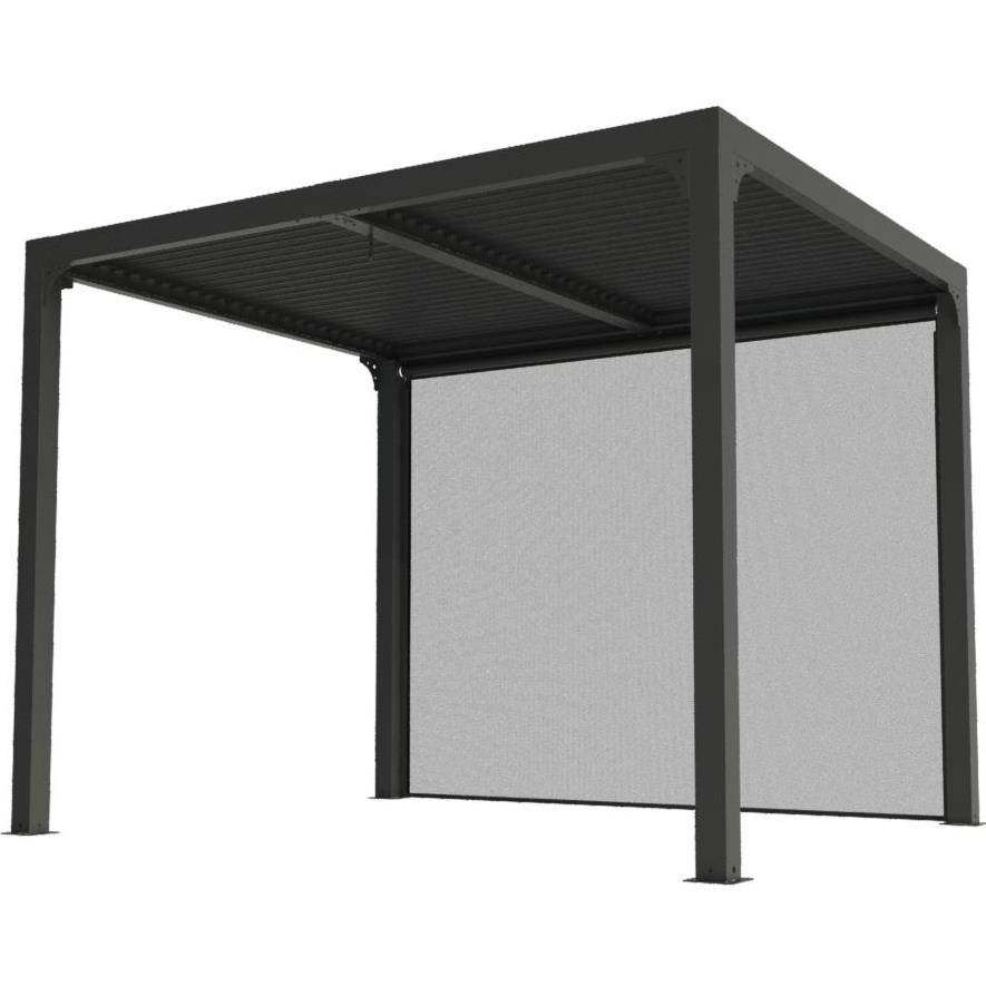 Pergola autoportante bioclima. Alu. Av rideau latéral 7,20 m2 - Image 1