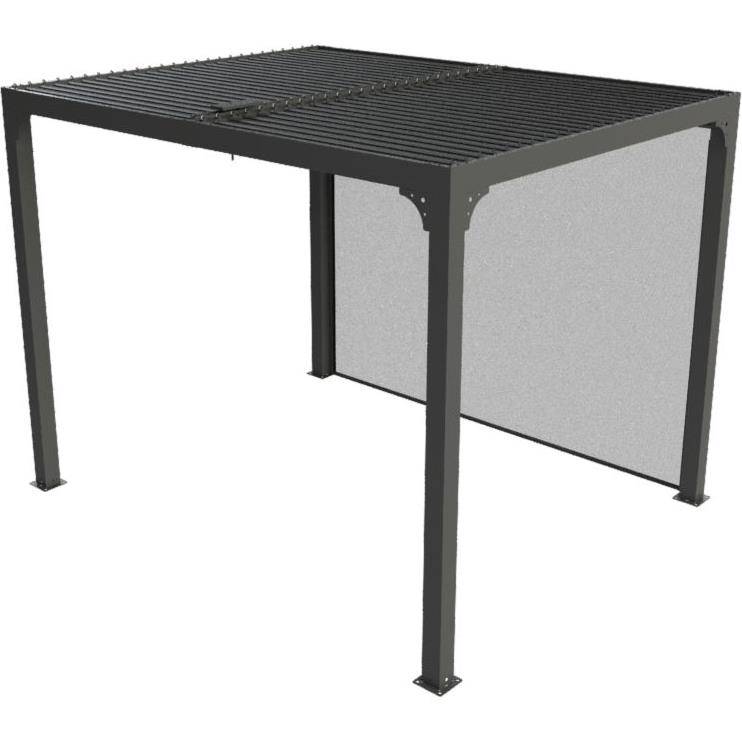 Pergola autoportante bioclima. Alu. Av rideau latéral 7,20 m2 - Image 3