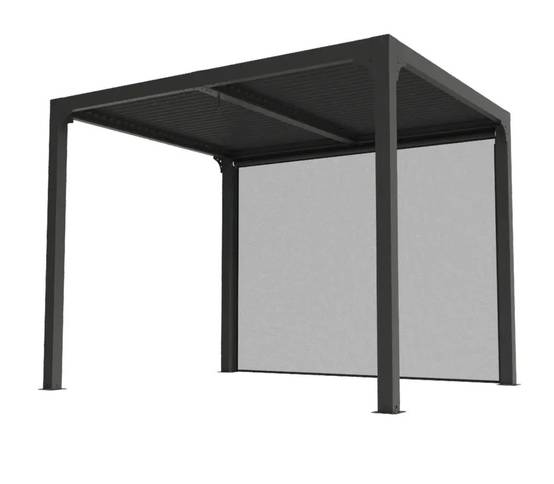 Pergola autoportante bioclima. Alu. Av rideau latéral 7,20 m2 - Image 6