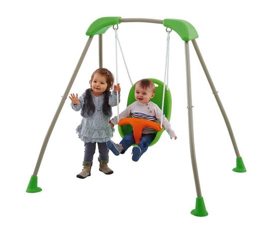 ALÉO BY TRIGANO - Portique bébé pliable métal vert et gris 150x138x119 cm BABY'K - Trigano - Image 7