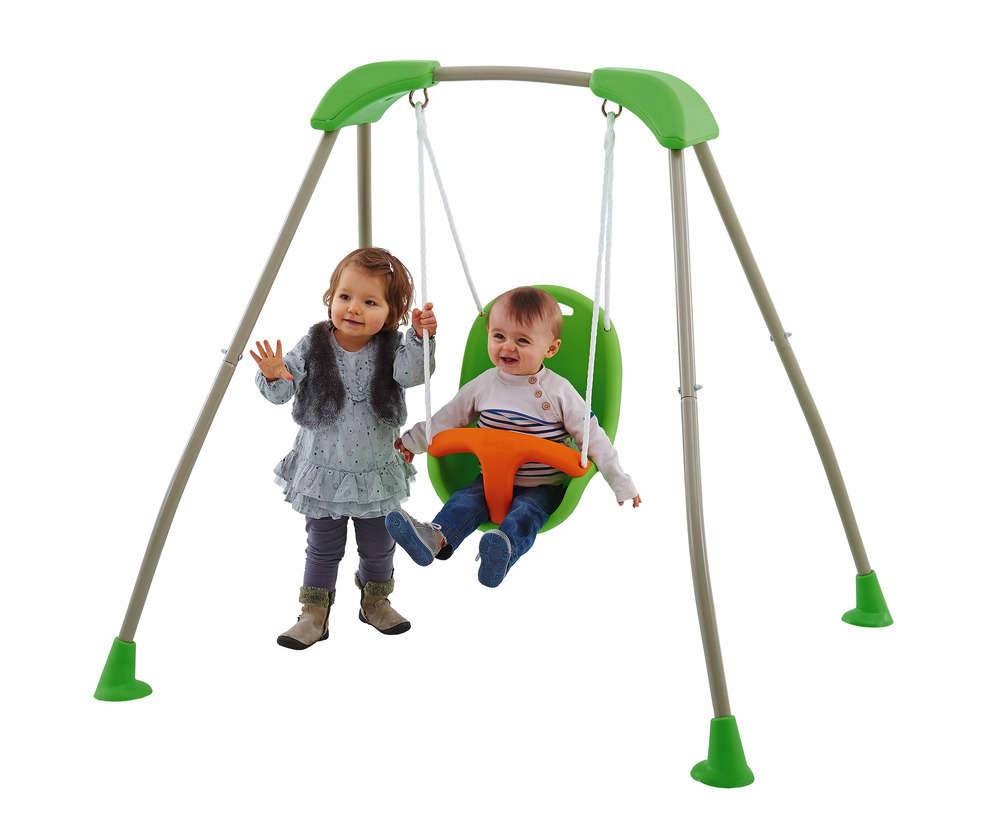 ALÉO BY TRIGANO  - Portique bébé pliable métal vert et gris 150x138x119 cm BABY'K - Trigano - Image 7