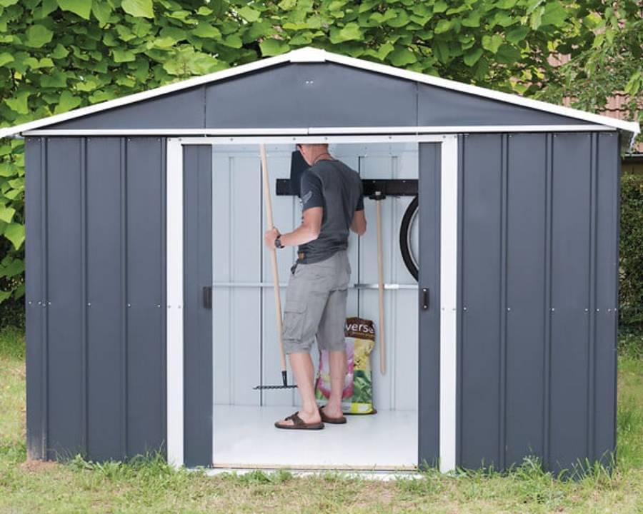 Yardmaster - Abri De Jardin Métal Acier Gris Anthracite 11m² Ep.30mm - YARDMASTER - Image 2