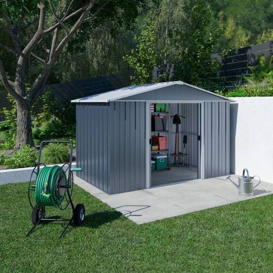 Yardmaster - Abri de Jardin Métal Gris Anthracite 5,30 m² Ep.30mm - YARDMASTER - Image 4