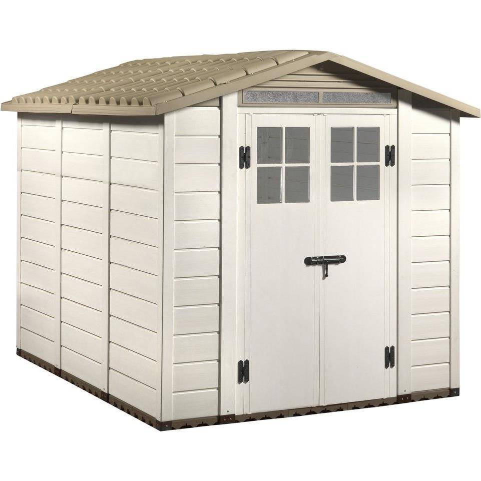 Abri de Jardin Résine Beige 6,03 m² EVO240 – HABRITA - Image 1