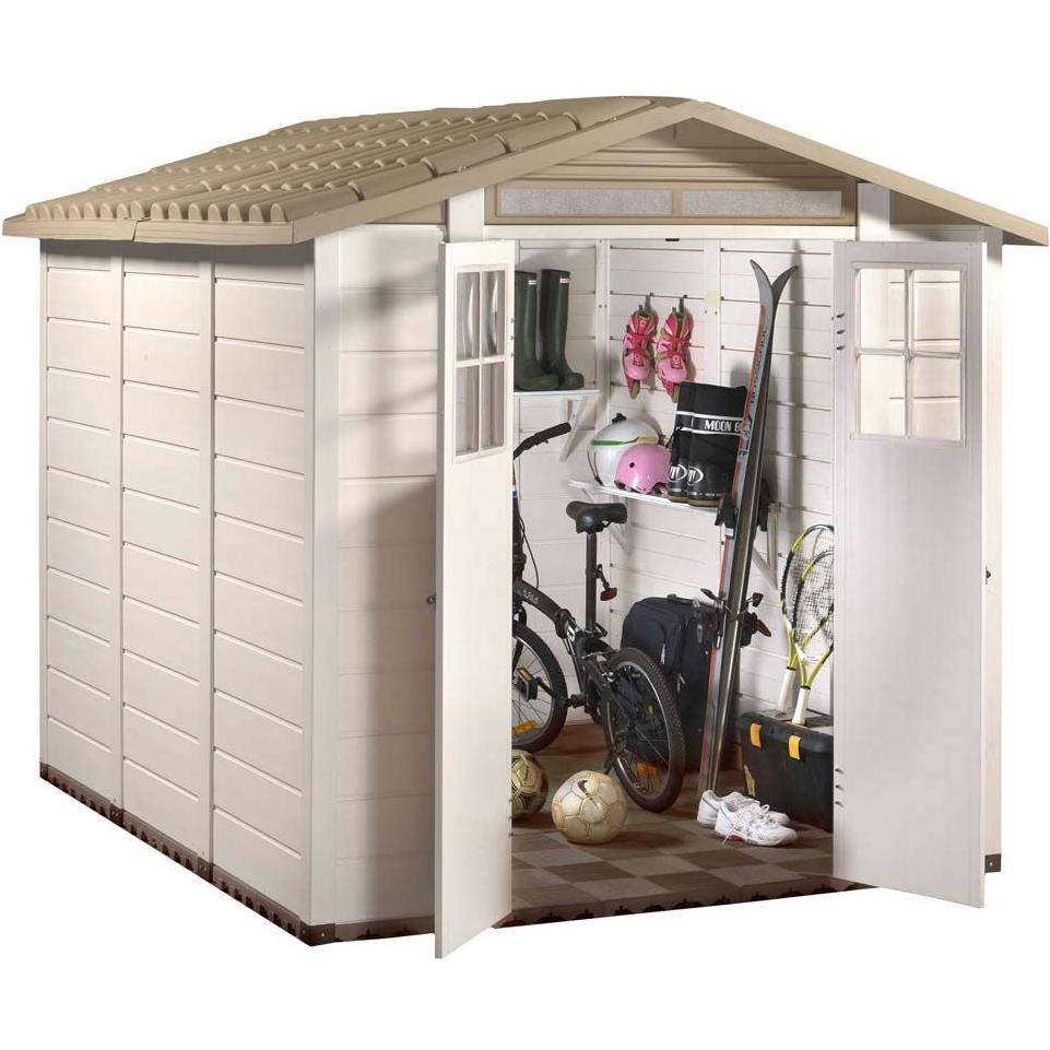Abri de Jardin Résine Beige 6,03 m² EVO240 – HABRITA - Image 8
