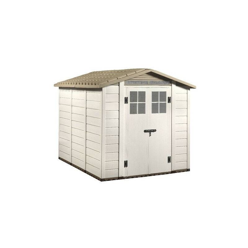 Abri de Jardin Résine Beige 6,03 m² EVO240 – HABRITA - Image 10