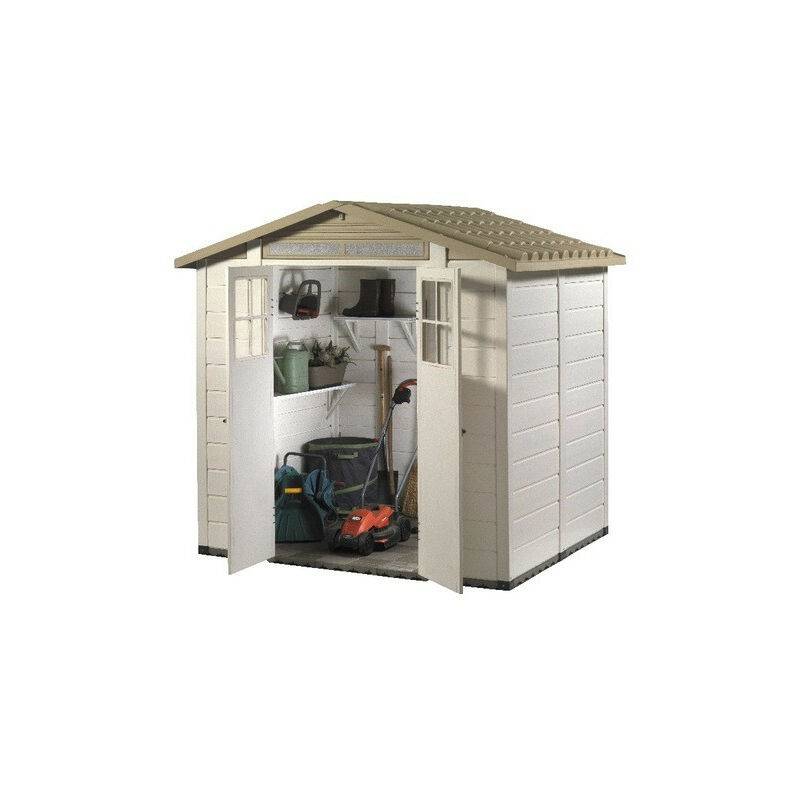 Abri de Jardin Résine Beige 6,03 m² EVO240 – HABRITA - Image 9