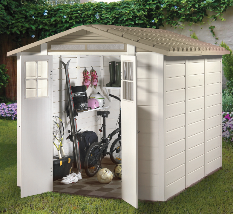 Abri de Jardin Résine Beige 6,03 m² EVO240 – HABRITA - Image 12