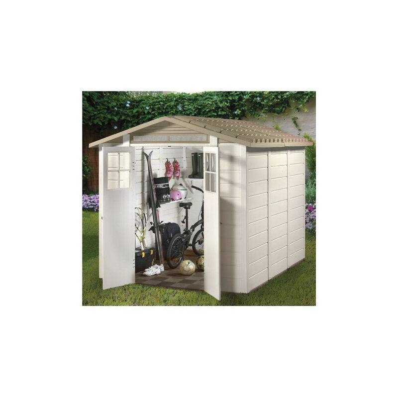 Abri de Jardin Résine Beige 6,03 m² EVO240 – HABRITA - Image 11