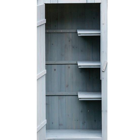 Armoire de Jardin Cabine Bois Bleu 0,41 m2 – HABRITA - Image 2