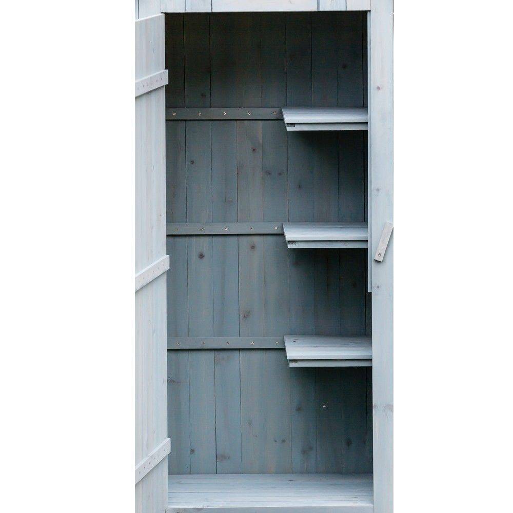 Armoire de Jardin Cabine Bois Bleu 0,41 m2 – HABRITA - Image 2