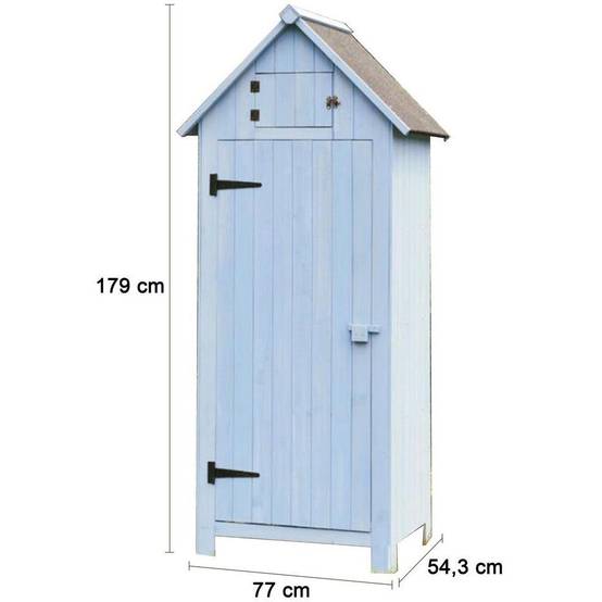 Armoire de Jardin Cabine Bois Bleu 0,41 m2 – HABRITA - Image 4