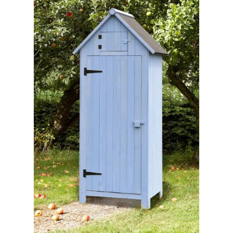 Armoire de Jardin Cabine Bois Bleu 0,41 m2 – HABRITA - Image 1