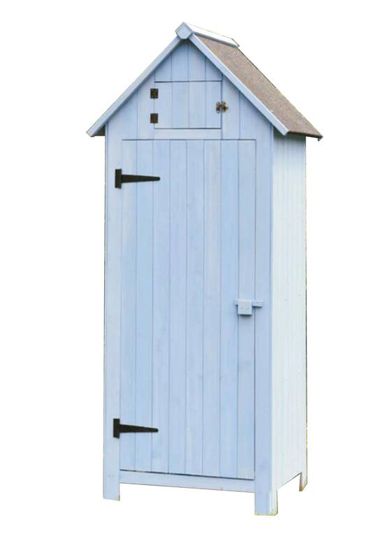 Armoire de Jardin Cabine Bois Bleu 0,41 m2 – HABRITA - Image 6