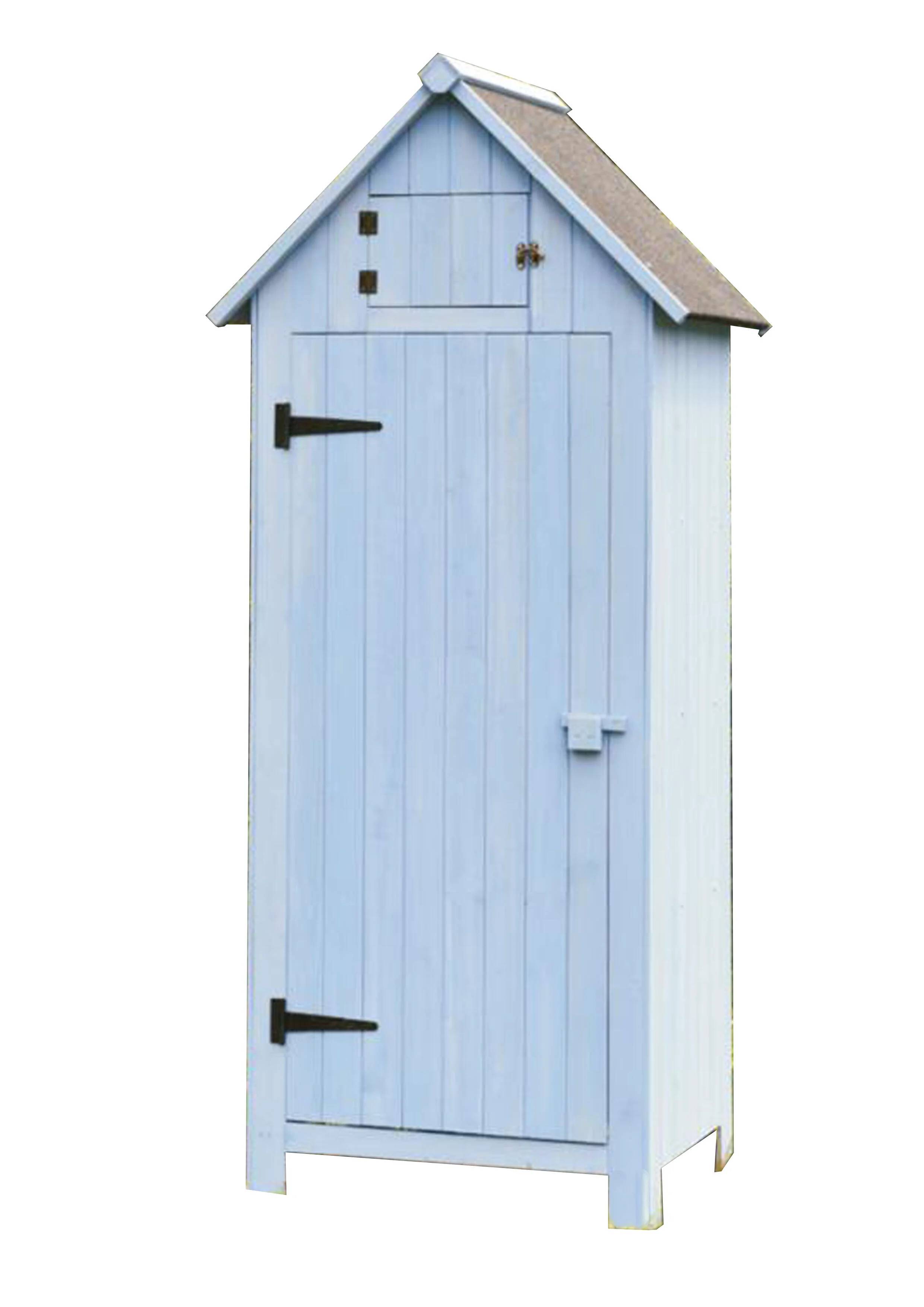 Armoire de Jardin Cabine Bois Bleu 0,41 m2 – HABRITA - Image 6