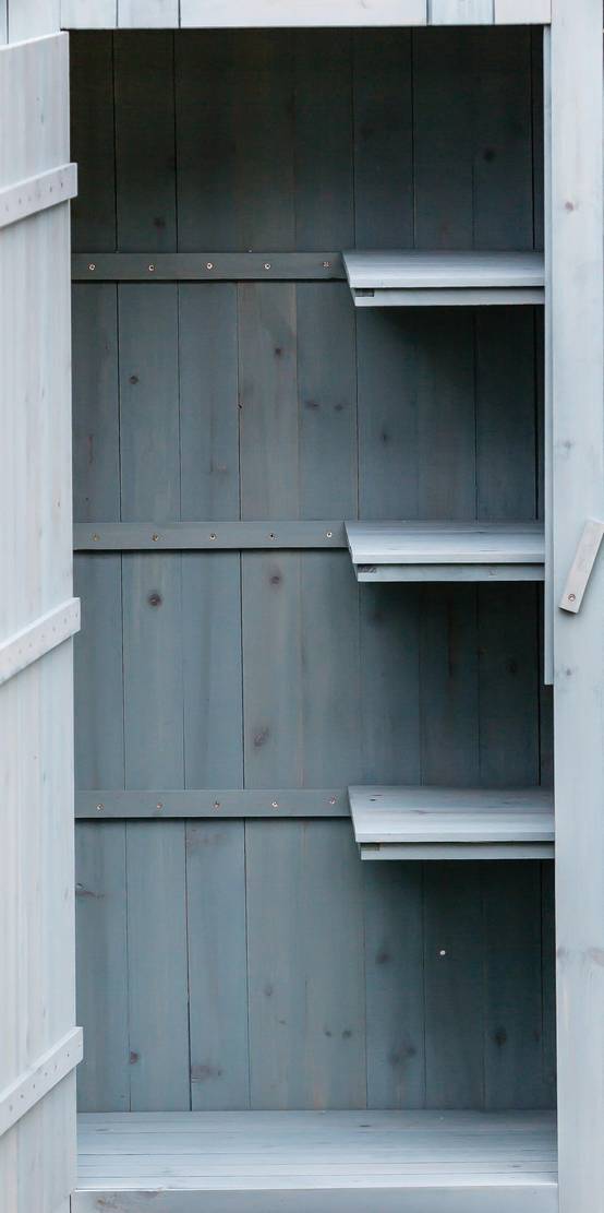 Armoire de Jardin Cabine Bois Bleu 0,41 m2 – HABRITA - Image 7