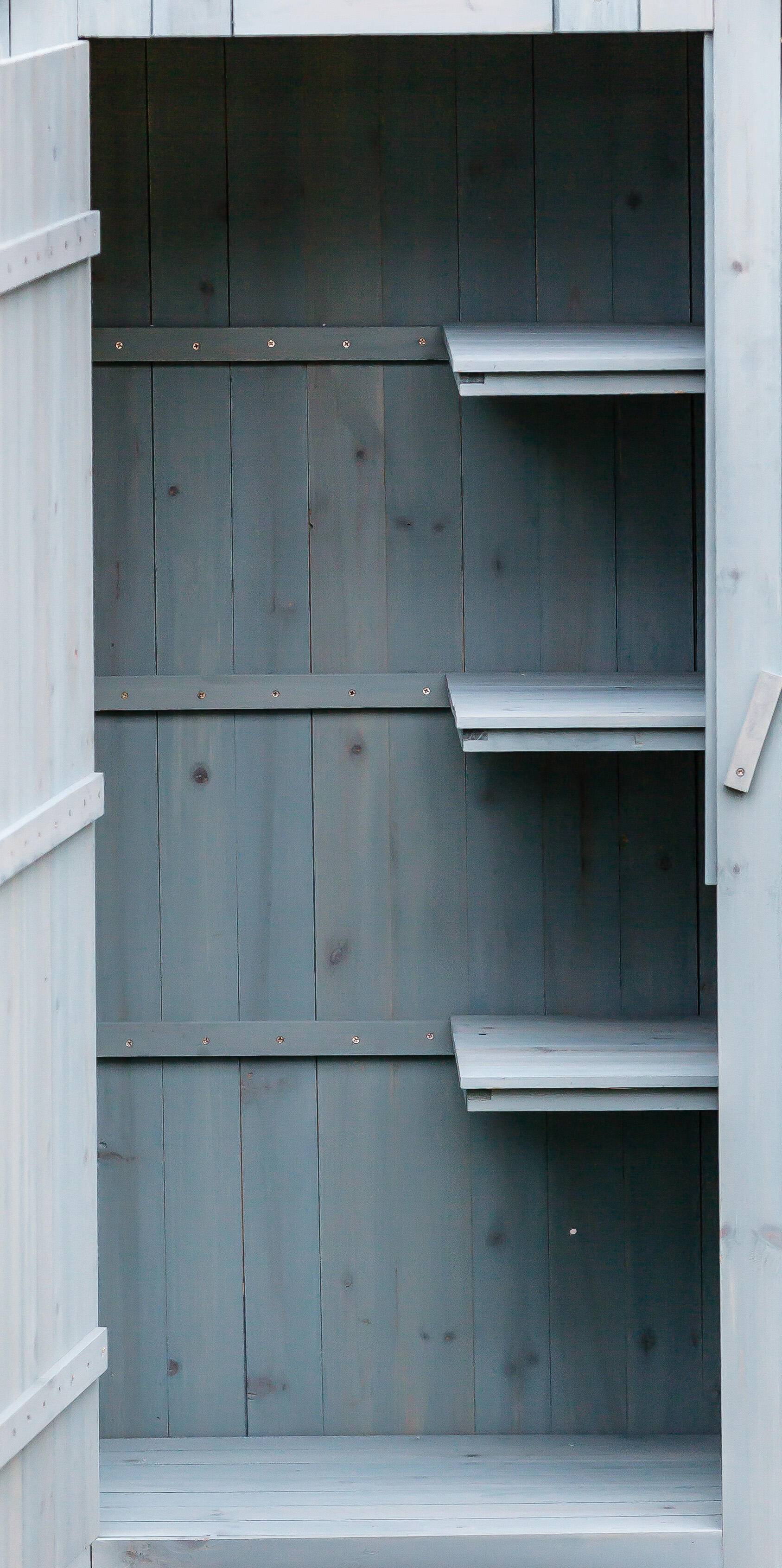 Armoire de Jardin Cabine Bois Bleu 0,41 m2 – HABRITA - Image 7
