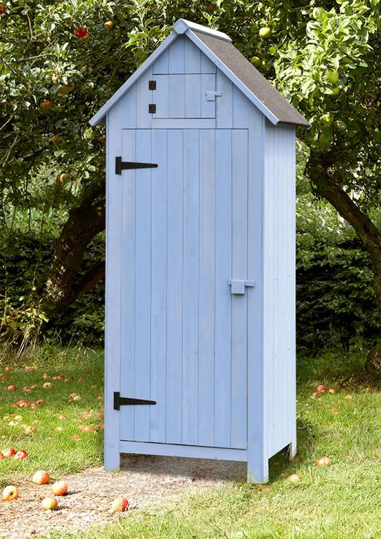 Armoire de Jardin Cabine Bois Bleu 0,41 m2 – HABRITA - Image 10