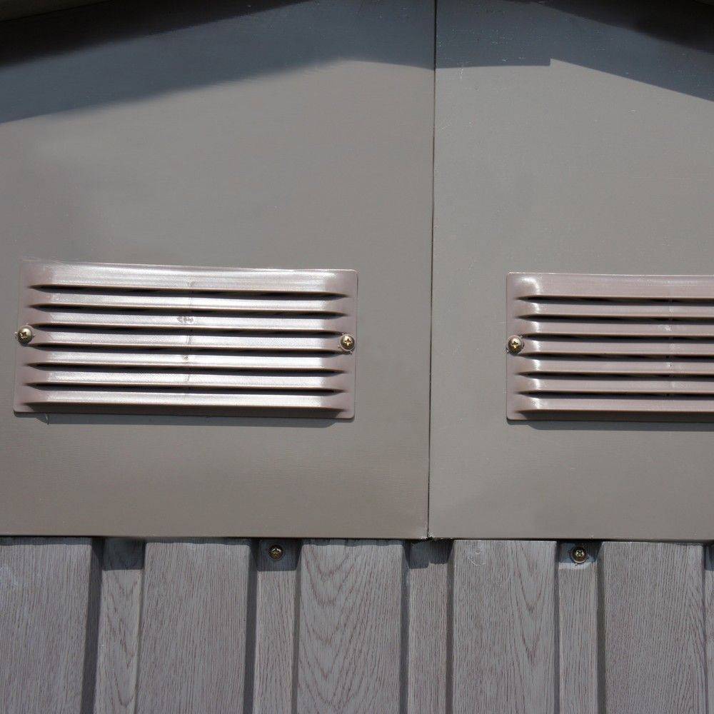 Chalet et jardin - Abri de Jardin Métal Aspect Bois Vieilli Double Porte 2,43 m² Ep. 0,3mm - CHALET ET JARDIN - Image 12