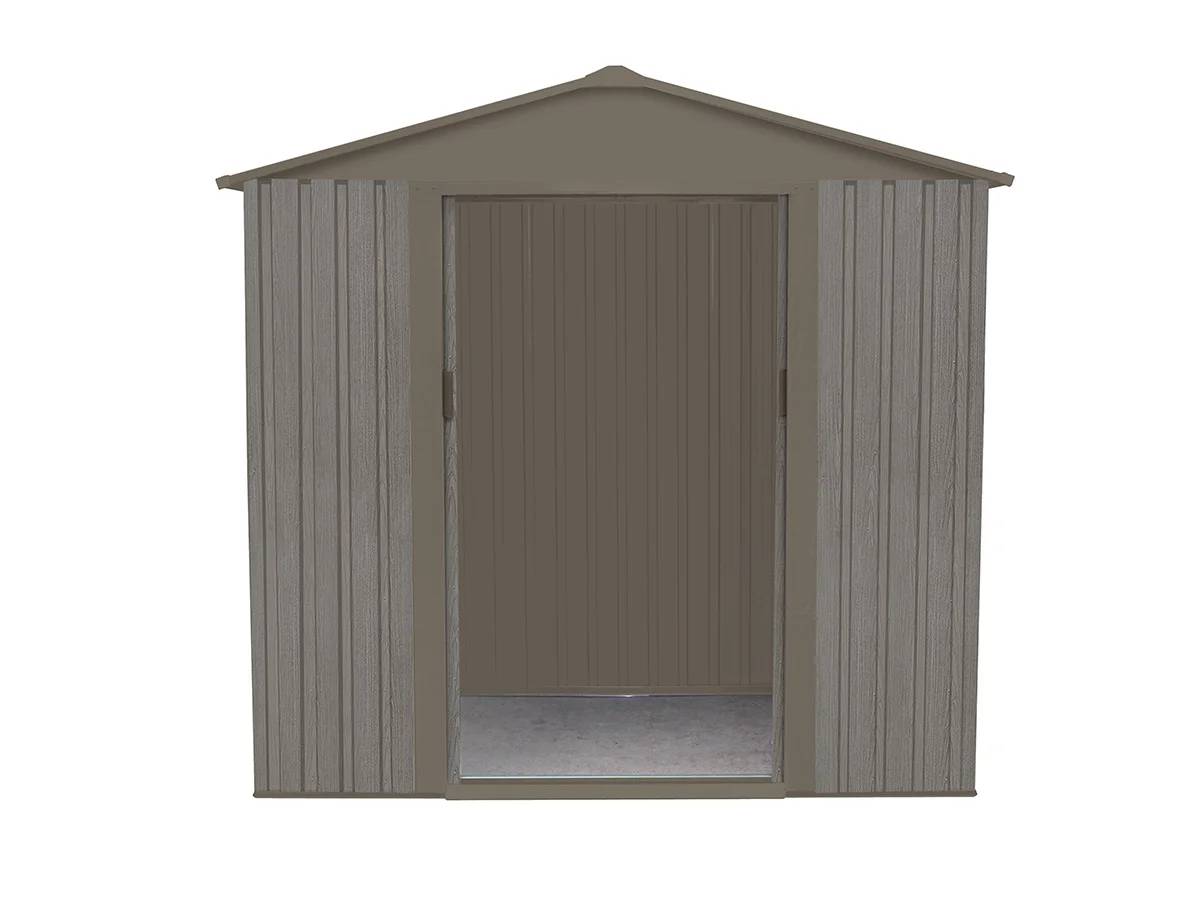 Chalet et jardin - Abri de Jardin Métal Aspect Bois Vieilli Double Porte 2,43 m² Ep. 0,3mm - CHALET ET JARDIN - Image 18