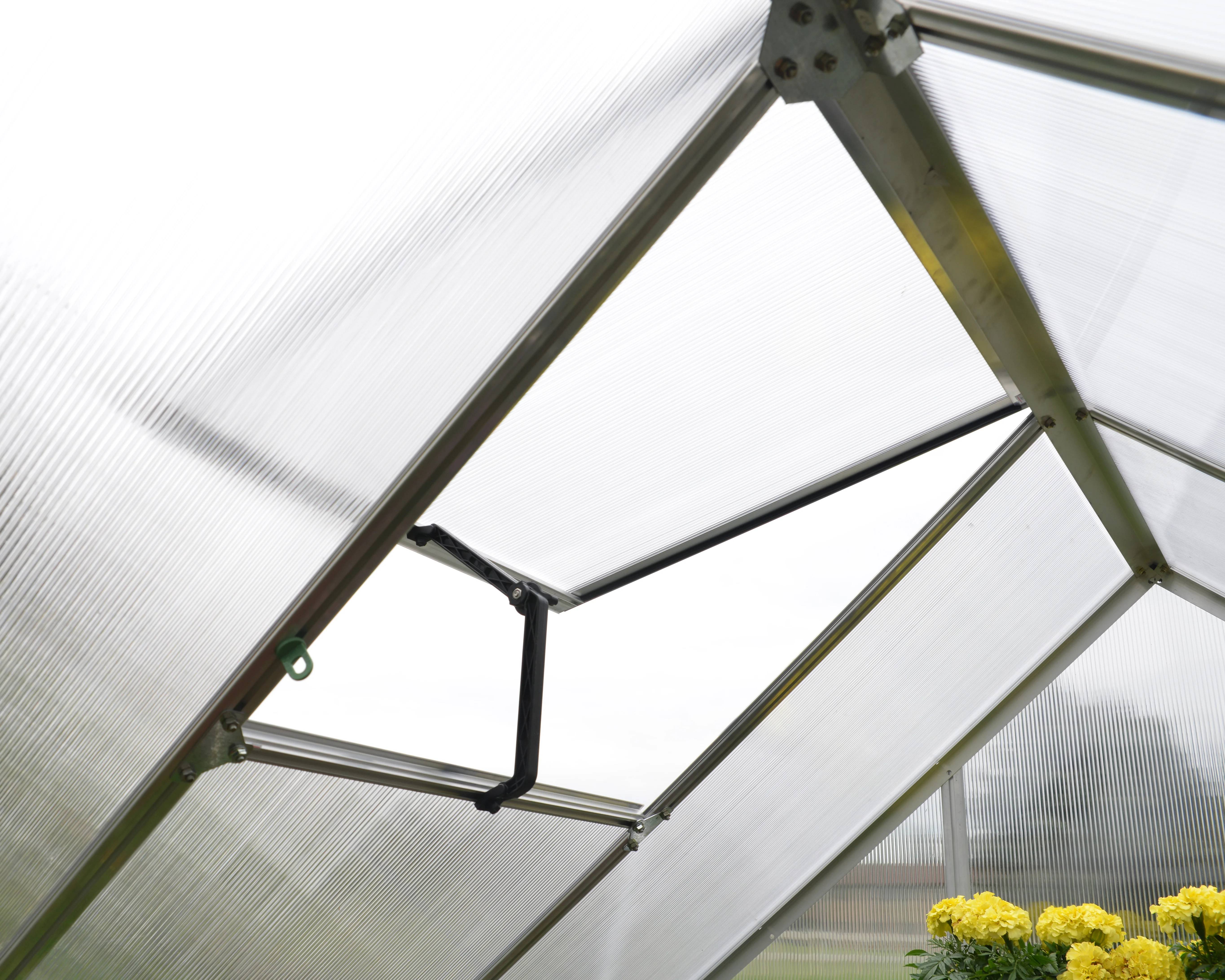 Canopia by Palram - Serre de jardin polycarbonate aluminium brut 2,3 m² Mythos avec embase - Canopia by Palram - Image 13