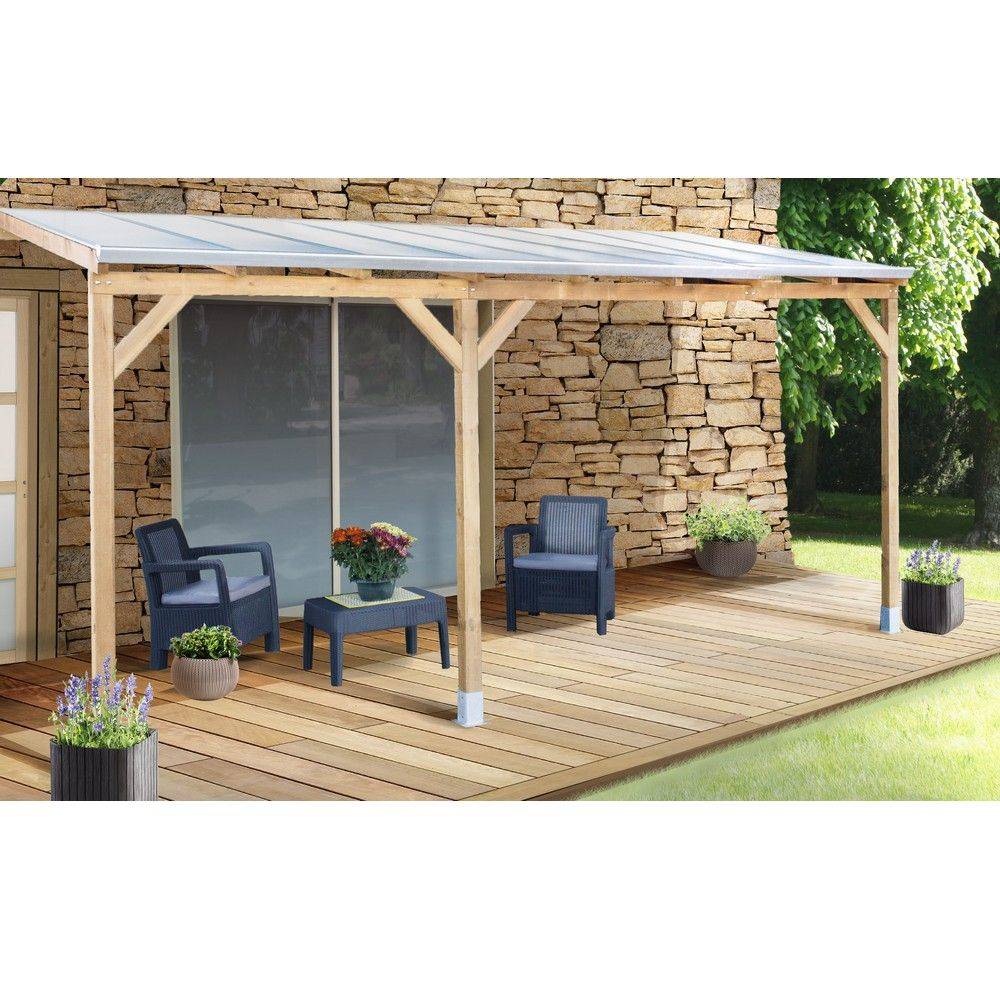 Pergola Toit Bois Traité Polycarbonate – BOIS TRAITÉ AUTOCLAVE - Image 4