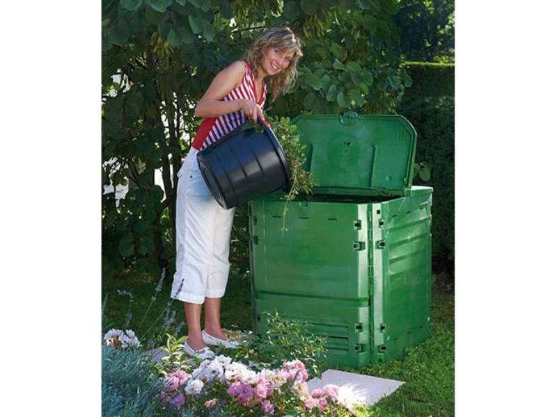 Composteur GARANTIA Thermo-King 900L vert + grille de fond