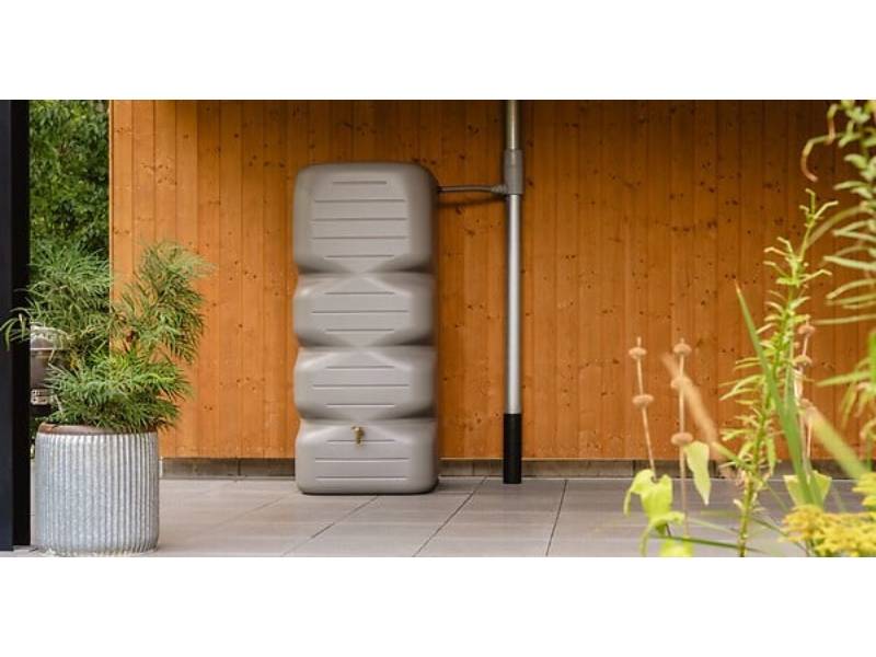 Garantia - Récupérateur d'eau de pluie 1000L robinet et collecteur inclus gris béton - GARANTIA