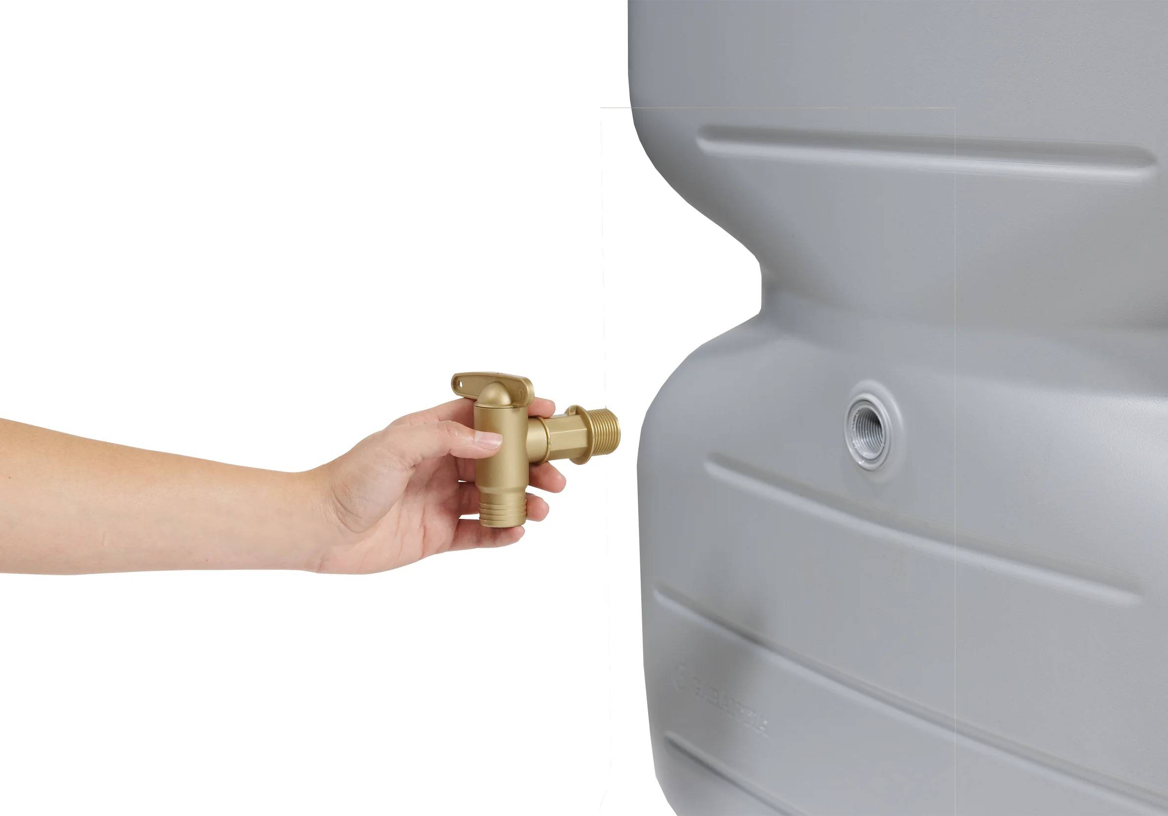Garantia - Récupérateur d'eau de pluie 1000L robinet et collecteur inclus gris béton - GARANTIA - Image 7