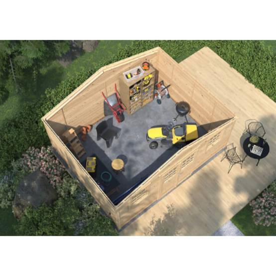 Cerland - Abri de Jardin Bois Epicéa Double Porte 21,18 m² – MADEIRA - Image 2