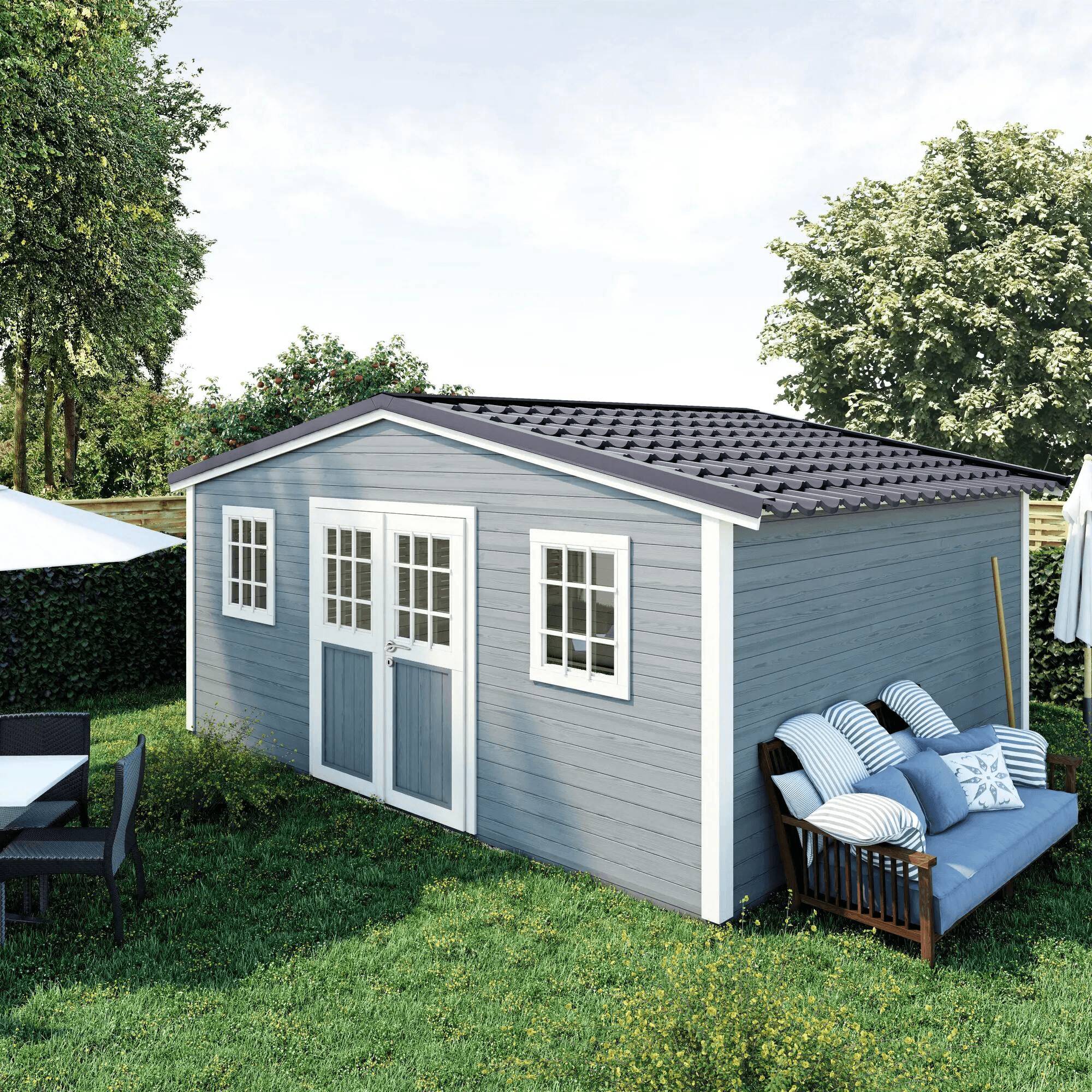 Cerland - Abri de Jardin Bois Epicéa Double Porte 21,18 m² – MADEIRA - Image 5