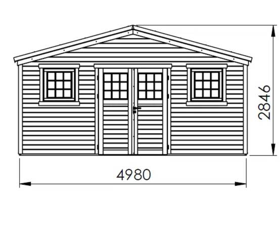 Cerland - Abri de Jardin Bois Epicéa Double Porte 21,18 m² – MADEIRA - Image 11