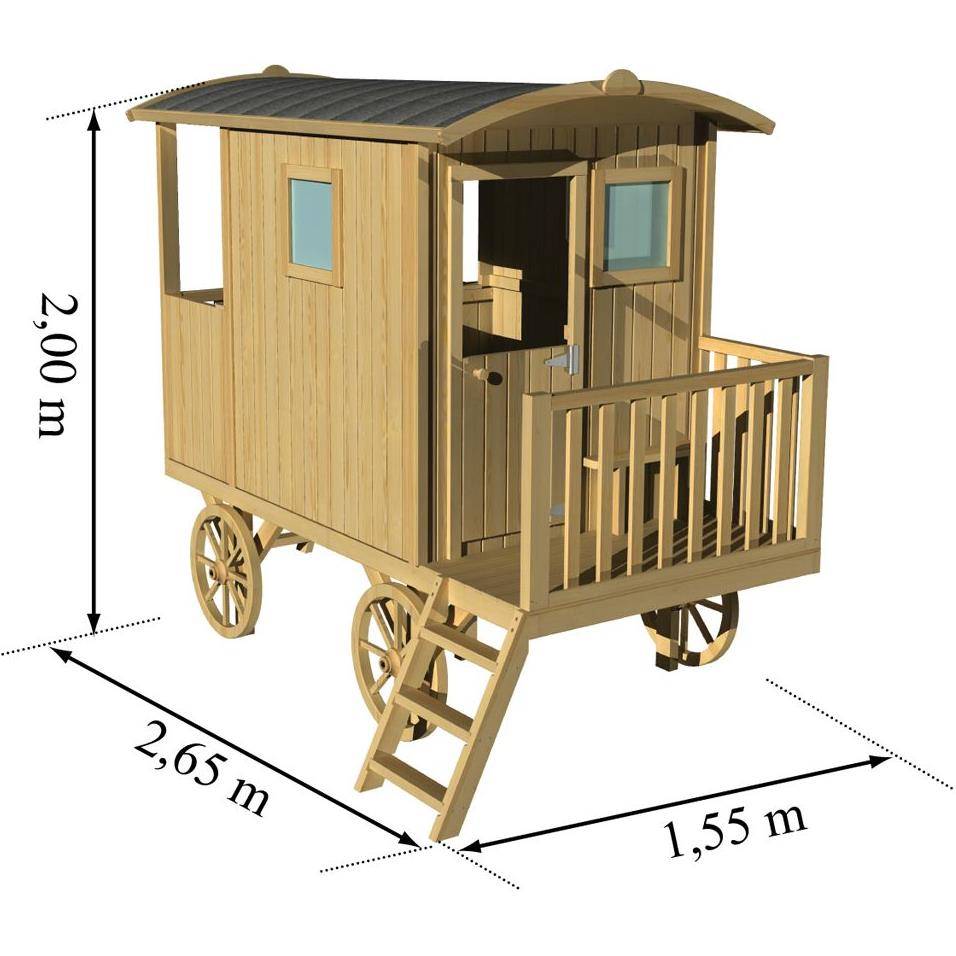 Soulet - Cabane Enfant Roulotte - Carry - Image 8