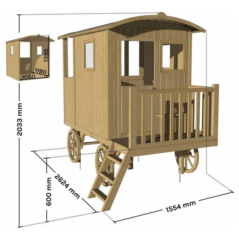 Soulet - Cabane Enfant Roulotte - Carry - Image 12