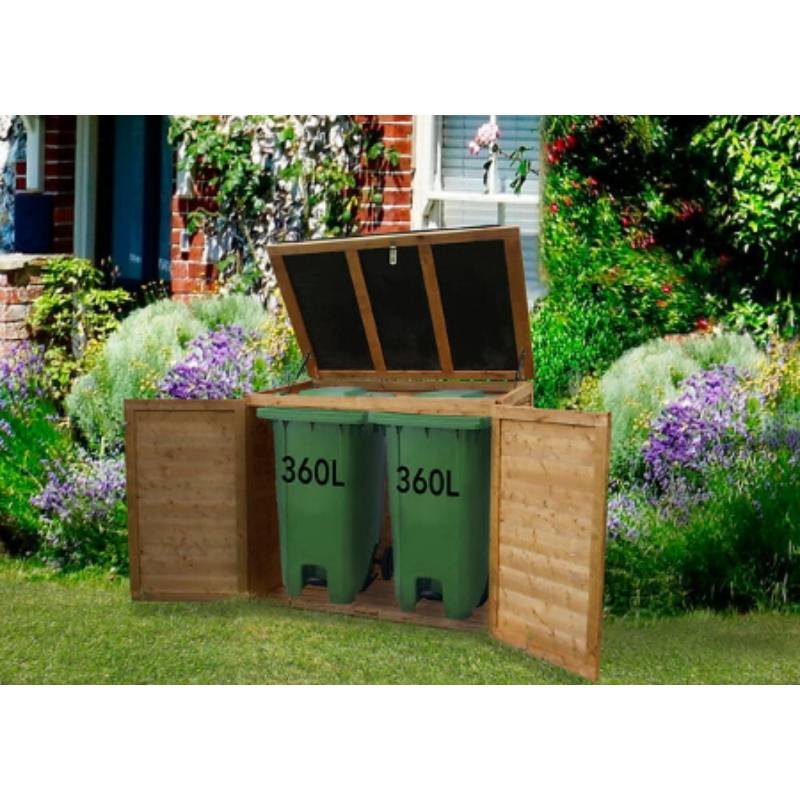 Chalet & Jardin - Coffre de jardin Bois Marron 1350 L H 125 cm – CHALET & JARDIN - Image 10