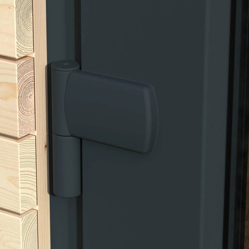 Decor et Jardin - Abri De Jardin Bois PVC Gris-Anthracite Toit Plat Semi-Habitable 16,7m² Ep.90mm – DECOR ET JARDIN - Image 13