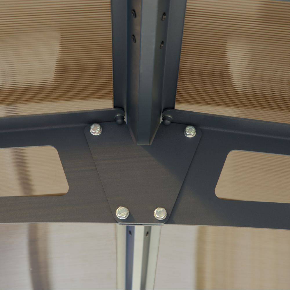 Carport Arcadia 6400 Polycarbonate Gris Anthracite 23,1 m² - PALRAM - Image 4