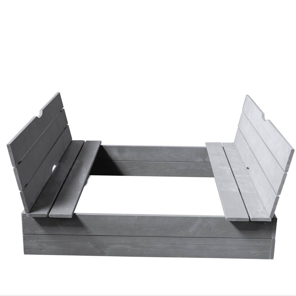 Soulet - Bac à sable bois lasuré gris avec bancs – SOULET - Image 4