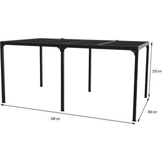 Pergola bioclimatique autoportante aluminium XXL 21,52 m2
