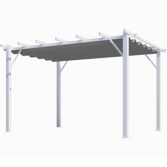 Pergola autoportante aluminium blanc 12 m2 - Habrita - Image 2