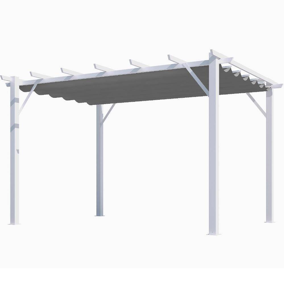 Pergola autoportante aluminium blanc 12 m2 - Habrita - Image 2