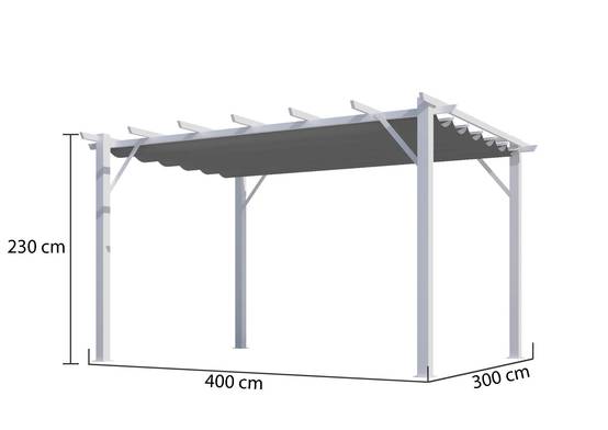 Pergola autoportante aluminium blanc 12 m2 - Habrita - Image 5