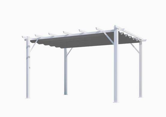 Pergola autoportante aluminium blanc 12 m2 - Habrita - Image 6